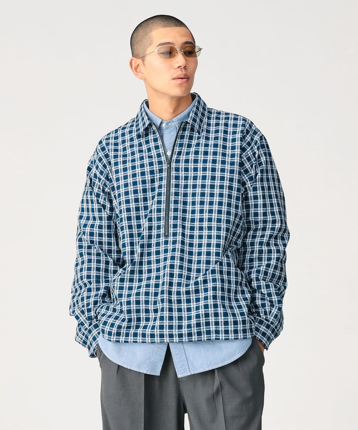 BEAMS（ビームス）Half Zip Pullover Shirt（シャツ・ブラウス