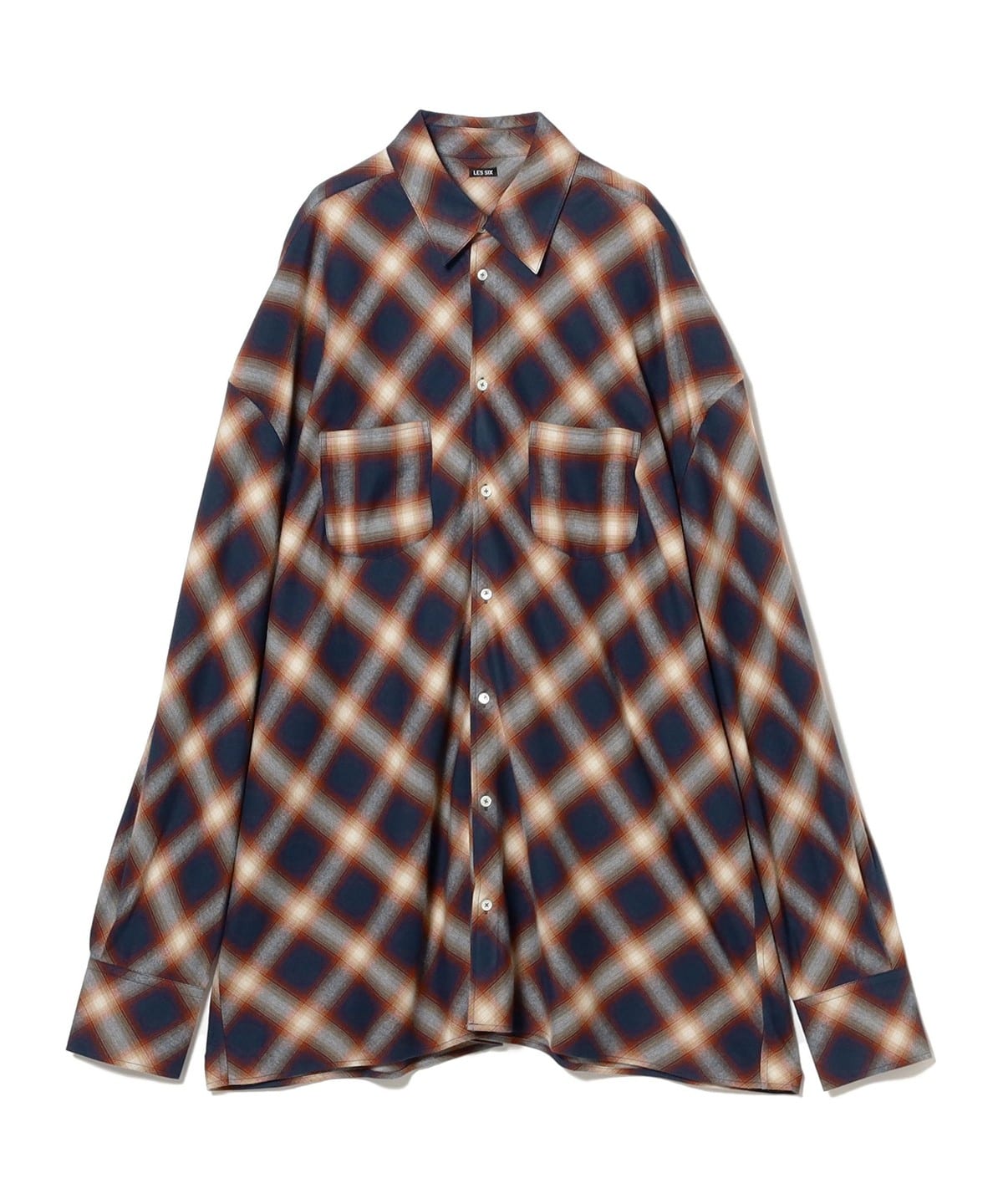 Les Six / Bias Mega Flannel シャツ・ブラウス MEN Blue M Les Six / Bias Mega Flannel シャツ・ブラウス MEN Blue M
