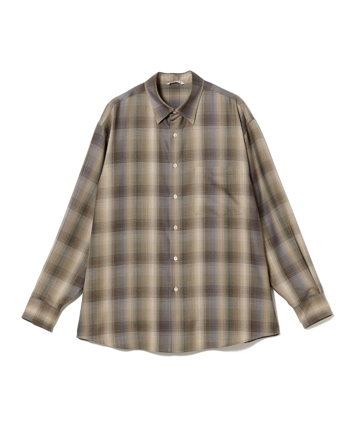 トップス auralee SUPER LIGHT WOOL CHECK SHIRT BEAMS（ビームス）AURALEE / SUPER LIGHT WOOL CHECK SHIRT