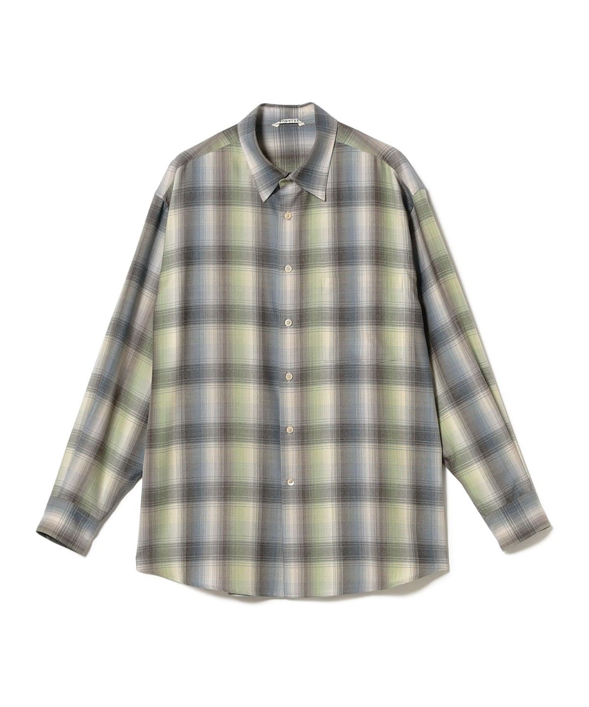 AURALEE オーラリー / SUPER LIGHT WOOL CHECK SHIRT シャツ・ブラウス MEN BLUE GREEN CHECK 5 AURALEE オーラリー / SUPER LIGHT WOOL CHECK SHIRT シャツ・ブラウス MEN BLUE GREEN CHECK 5