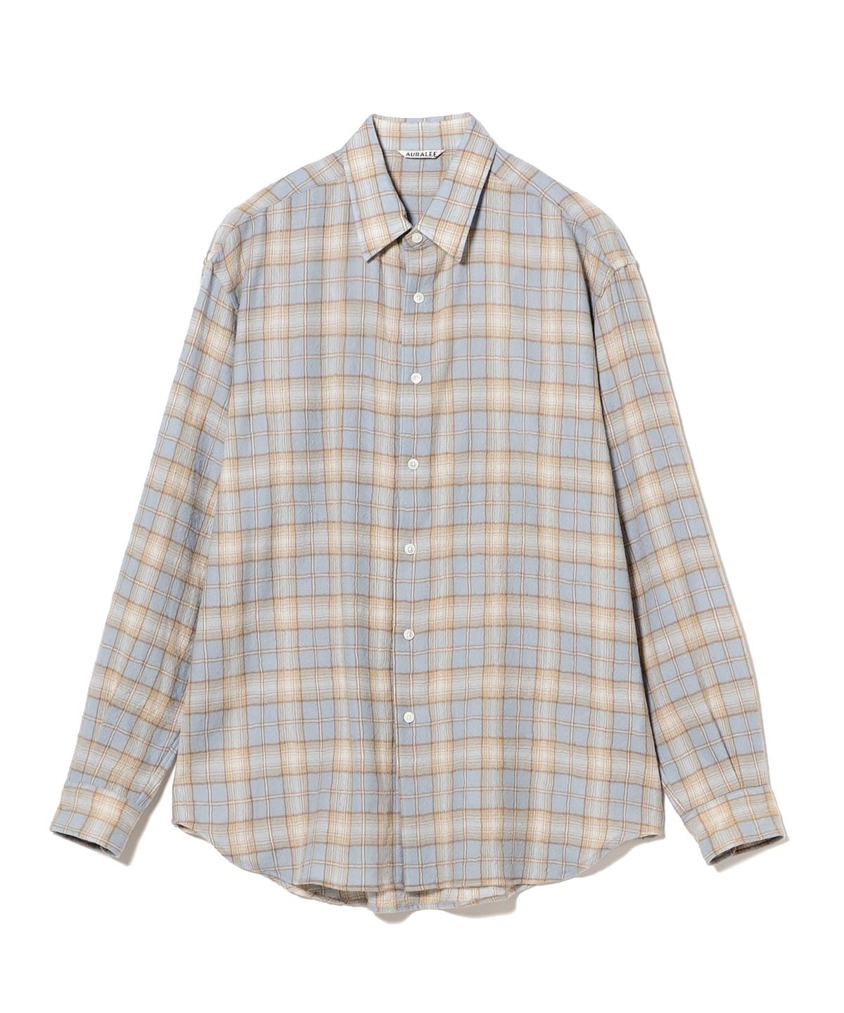 AURALEE オーラリー / AIRY WOOL CHECK SHIRT シャツ・ブラウス MEN LIGHT BLUE×BEIGE 5 AURALEE オーラリー / AIRY WOOL CHECK SHIRT シャツ・ブラウス MEN LIGHT BLUE×BEIGE 5