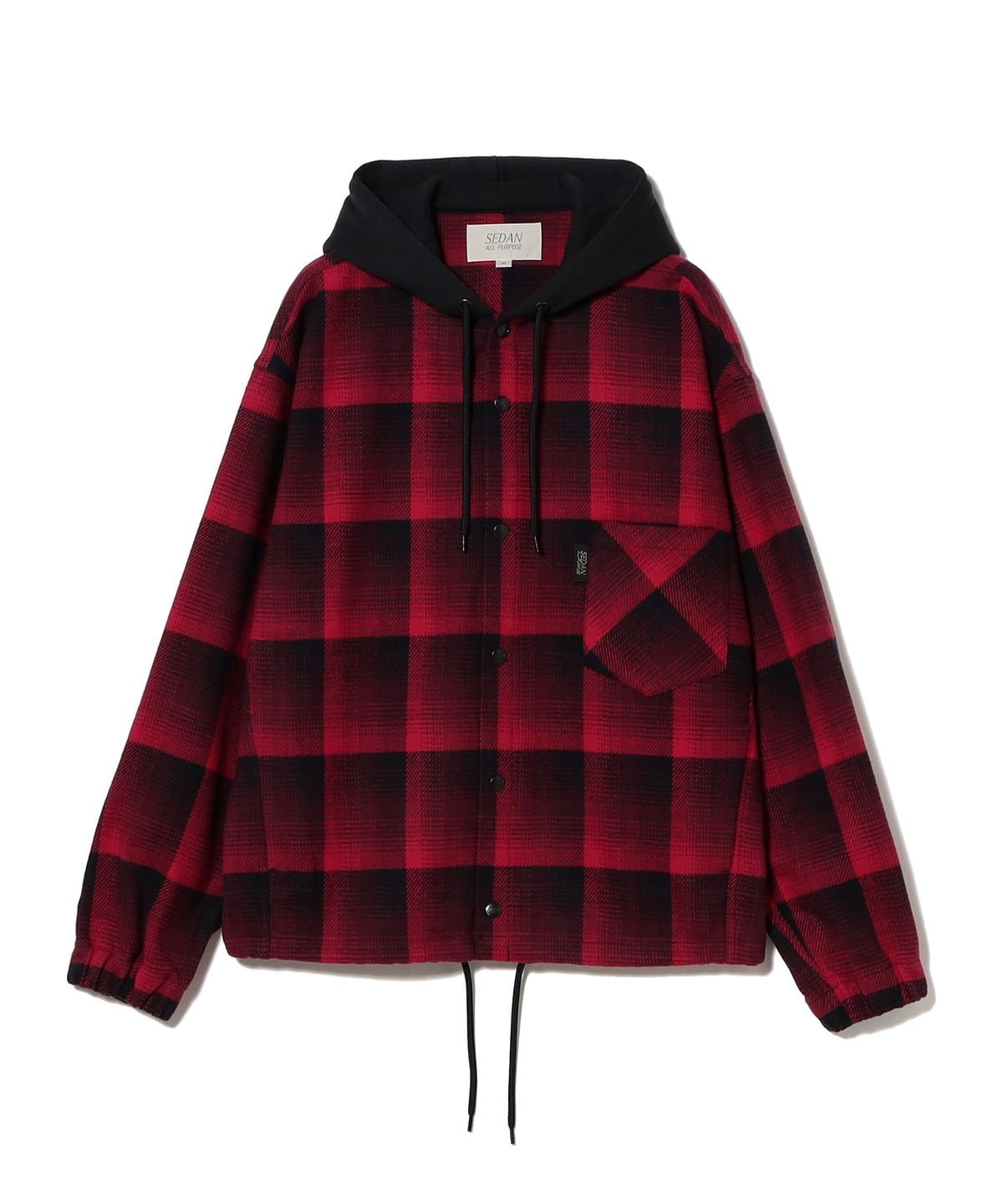 SEDAN ALL-PURPOSE セダン オールパーパス / Flannel Hoodie シャツ・ブラウス MEN RED/BLACK XL SEDAN ALL-PURPOSE セダン オールパーパス / Flannel Hoodie シャツ・ブラウス MEN RED/BLACK XL