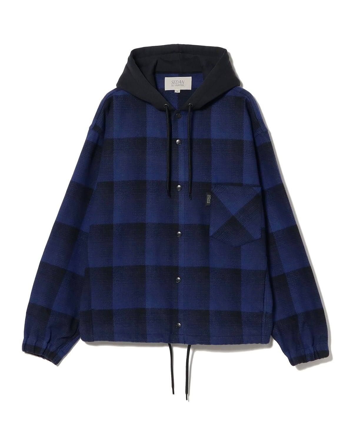 SEDAN ALL-PURPOSE セダン オールパーパス / Flannel Hoodie シャツ・ブラウス MEN BLUE/BLACK XL SEDAN ALL-PURPOSE セダン オールパーパス / Flannel Hoodie シャツ・ブラウス MEN BLUE/BLACK XL