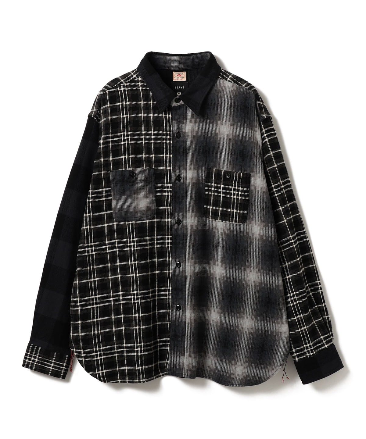 【+15%ポイントUP】【別注】SUGAR CANE シュガーケーン / クレイジー ワークシャツ シャツ・ブラウス MEN BLACK M 【+15%ポイントUP】【別注】SUGAR CANE シュガーケーン / クレイジー ワークシャツ シャツ・ブラウス MEN BLACK M