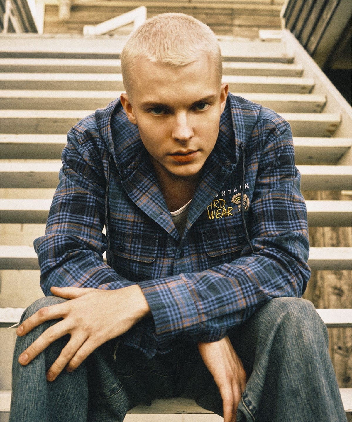 【別注】MOUNTAIN HARDWEAR マウンテンハードウェア / Hood Flannel Shirt シャツ・ブラウス MEN BLUE M 【別注】MOUNTAIN HARDWEAR マウンテンハードウェア / Hood Flannel Shirt シャツ・ブラウス MEN BLUE M