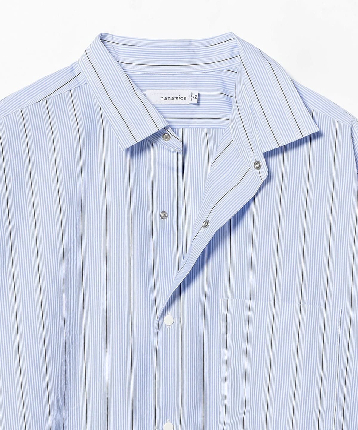 BEAMS（ビームス）nanamica / Regular Collar Stripe Wind Shirt 