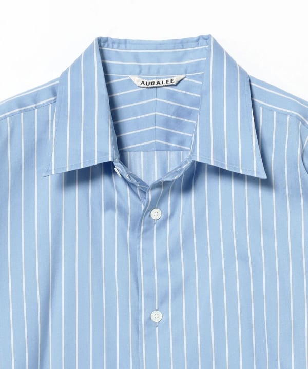 BEAMS（ビームス）AURALEE / COTTON SILK STRIPE SHIRT（シャツ