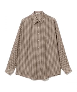 AURALEE / AIRY LIGHT COTTON CHECK BIG SHIRT
