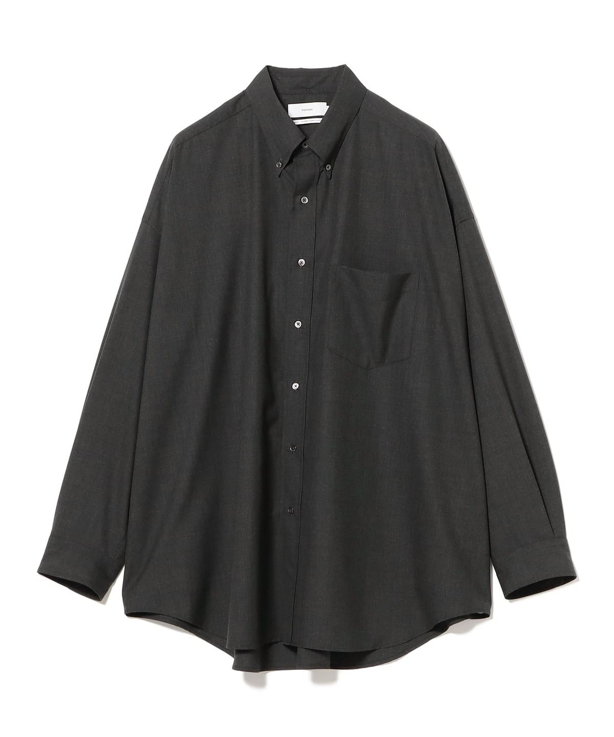 Graphpaper �O���t�y�[�p�[ / Fine Wool Heather Oversized L/S B. D. Shirt �V���c�E�u���E�X MEN CHARCOAL ONE SIZE