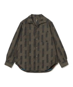 NEEDLES / Pin-Tuck Collar Shirt - Abstract Jacquard