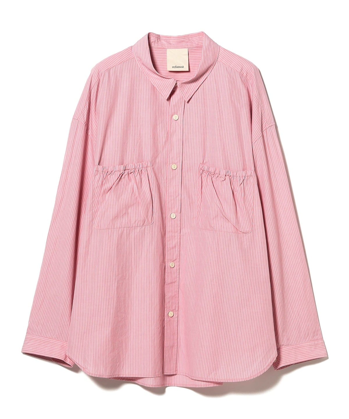 refomed /WRIST PATCH WIDE SHIRT �V���c�E�u���E�X MEN RED 2