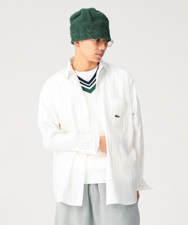 BEAMS（ビームス）【別注】LACOSTE / ストライプ シャツ（シャツ