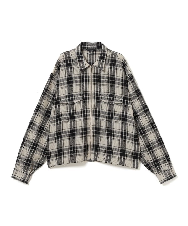 メッシュ ジップシャツ