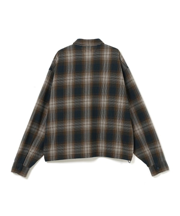 メッシュ ジップシャツ
