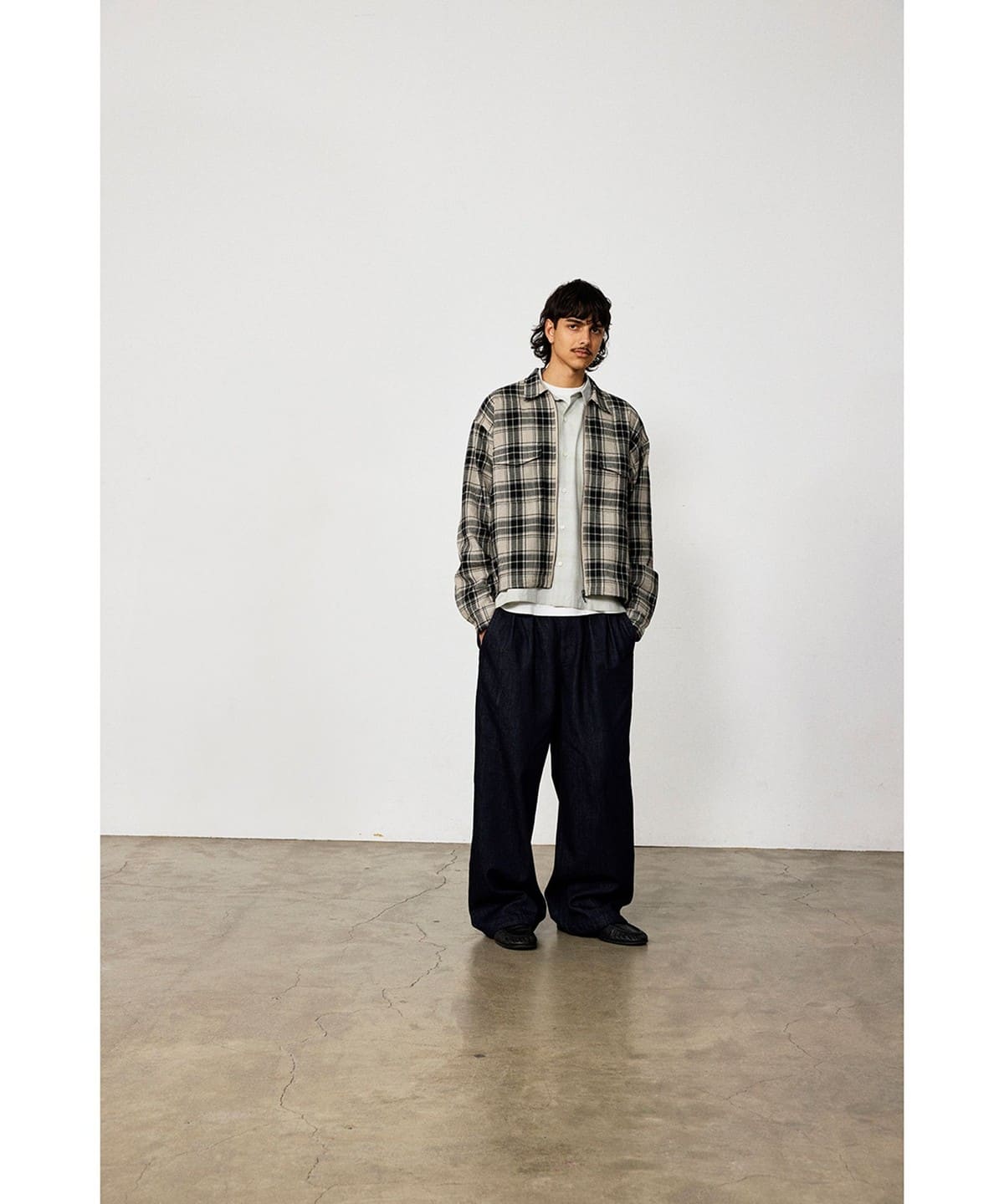 BEAMS（ビームス）メッシュ ジップアップ シャツ（シャツ・ブラウス