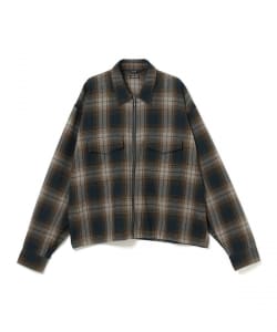 メッシュ ジップシャツ