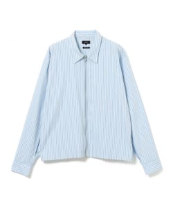 ストライプ ジップアップ シャツ