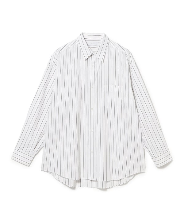 Graphpaper / SIDOGRAS Brown Stripe L/S Oversized Regular Collar Shirt