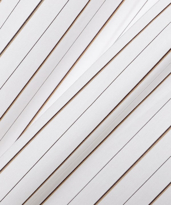 Graphpaper / SIDOGRAS Brown Stripe L/S Oversized Regular Collar Shirt 品のある微光沢が際立つストライプ
