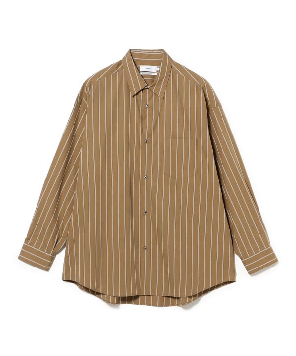Graphpaper / SIDOGRAS Brown Stripe L/S Oversized Regular Collar Shirt