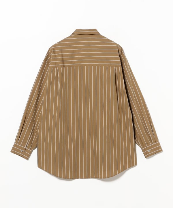 Graphpaper / SIDOGRAS Brown Stripe L/S Oversized Regular Collar Shirt