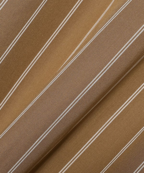 Graphpaper / SIDOGRAS Brown Stripe L/S Oversized Regular Collar Shirt 品のある微光沢が際立つストライプ