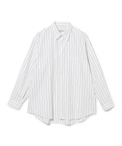 Graphpaper / SIDOGRAS Brown Stripe L/S Oversized Regular Collar Shirt
