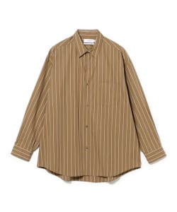 Graphpaper / SIDOGRAS Brown Stripe L/S Oversized Regular Collar Shirt