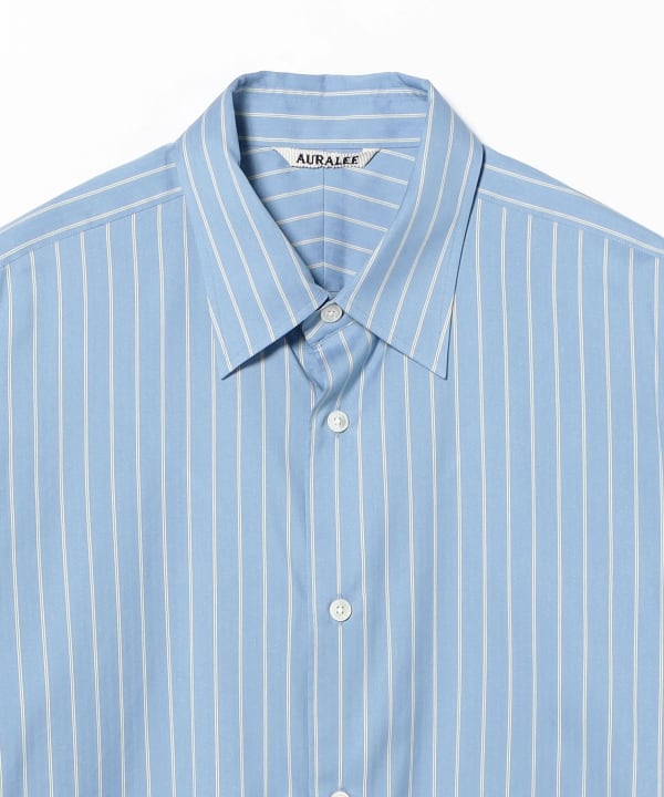 AURALEE / COTTON SILK STRIPE SHIRT