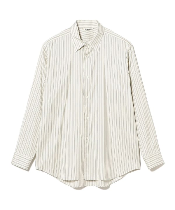 AURALEE / COTTON SILK STRIPE SHIRT