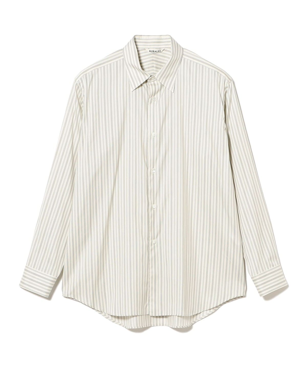 BEAMS（ビームス）AURALEE / COTTON SILK STRIPE SHIRT（シャツ