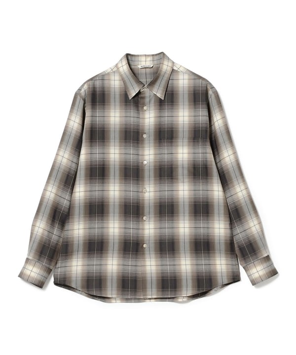 AURALEE / SUPER LIGHT WOOL CHECK SHIRT