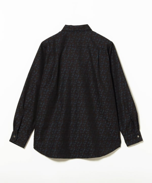 NEEDLES / Open Collar Shirt-Tile Pattern Jacquard