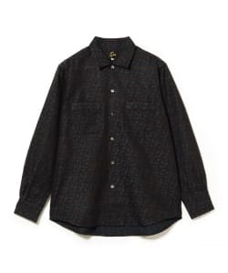 NEEDLES / Open Collar Shirt-Tile Pattern Jacquard
