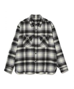 UNUSED / Long sleeve Wool check shirt