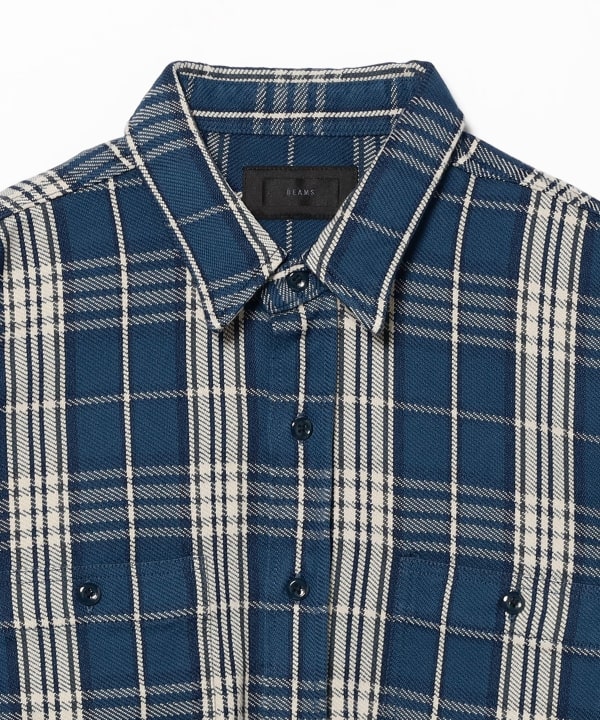 【ショップ限定商品】the A / INDIGO NEL CHECK SHIRTS