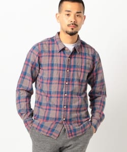▲REMI RELIEF × BEAMS PLUS / 別注 インディゴ チェックシャツ
