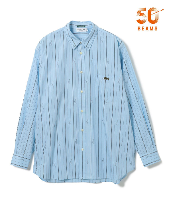 BEAMS（ビームス）【別注】LACOSTE / ストライプシャツ（シャツ