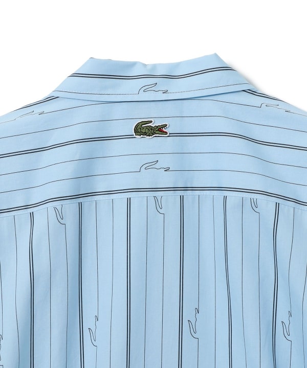 【別注】LACOSTE / ストライプシャツ 背中にもさりげないワッペン刺繍