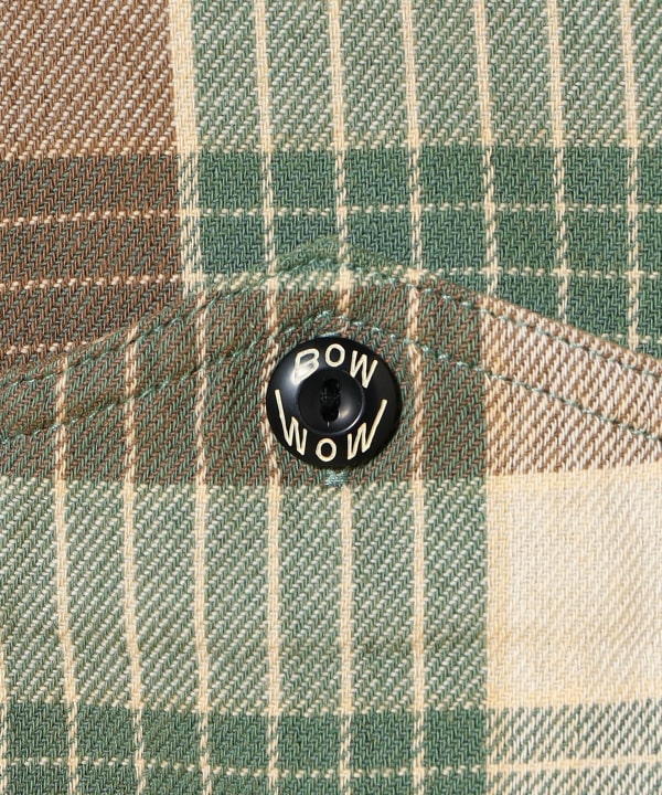 BOW WOW / REPAIRED MOUNTAIN POCKET FLANNEL SHIRT 男心をくすぐる山型ポケットデザイン