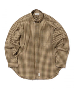 SEDAN ALL-PURPOSE / Poplin Plaid Big Button Down Shirt