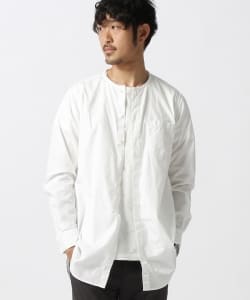 ▲BEAMS / ノーカラーロングシャツ