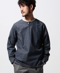 ▲BEAMS / コットンリネンプルオーバーシャツ