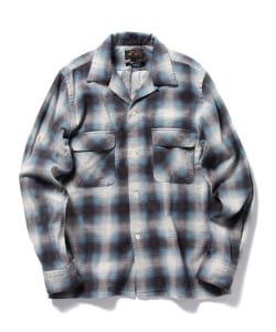 ▲BEAMS PLUS / オンブレチェック プリント ネル シャツ