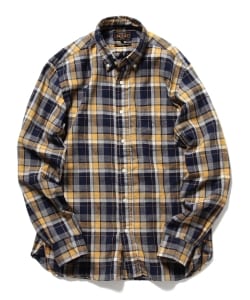 ▲BEAMS PLUS / ヘリンボーン チェック ボタンダウン シャツ