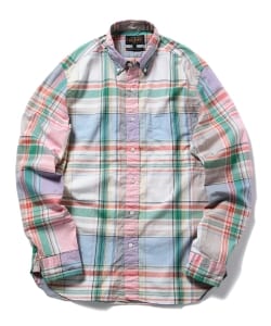 ▲BEAMS PLUS / ビッグチェック ボタンダウンシャツ