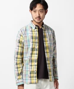 ▲BEAMS / ドビーチェック ミニボタンダウンシャツ