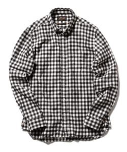 ▲BEAMS PLUS / シャギー ギンガムチェック ボタンダウン シャツ