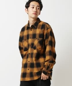 ▲BEAMS / オンブレチェック ルーズフィット ワークシャツ