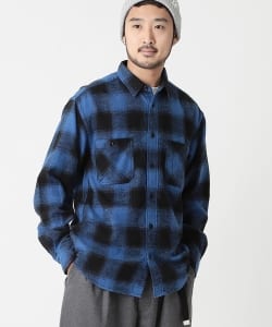 ▲BEAMS / オンブレチェック ルーズフィット ワークシャツ